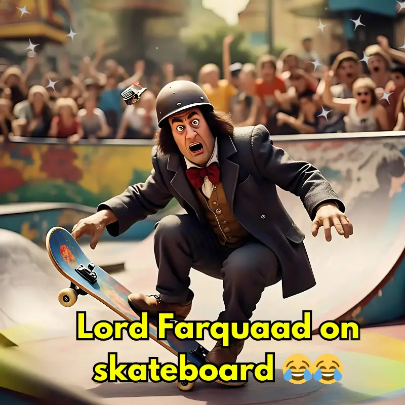 Lord Farquaad on skateboard 😂😂